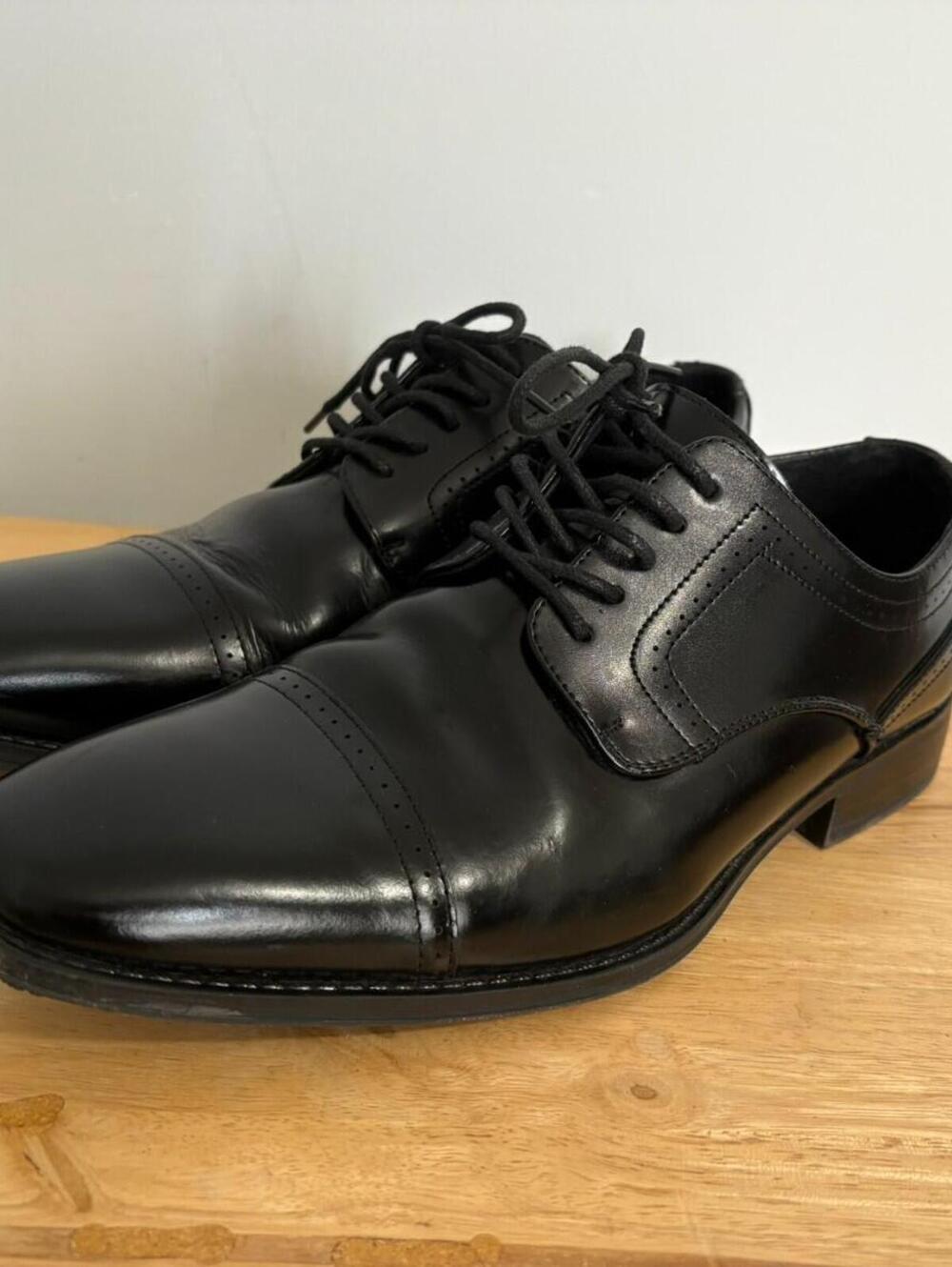 Stacy Adams Men's Waltham Black Cap Toe Oxford Dress Shoes 20138-001 Size 9M